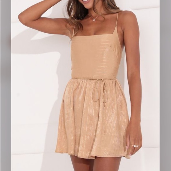 Tan Babydoll dress - Picture 1 of 4